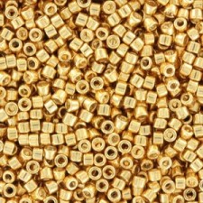 Miyuki delica Beads 11/0 - Galvanized yellow gold dyed DB-410